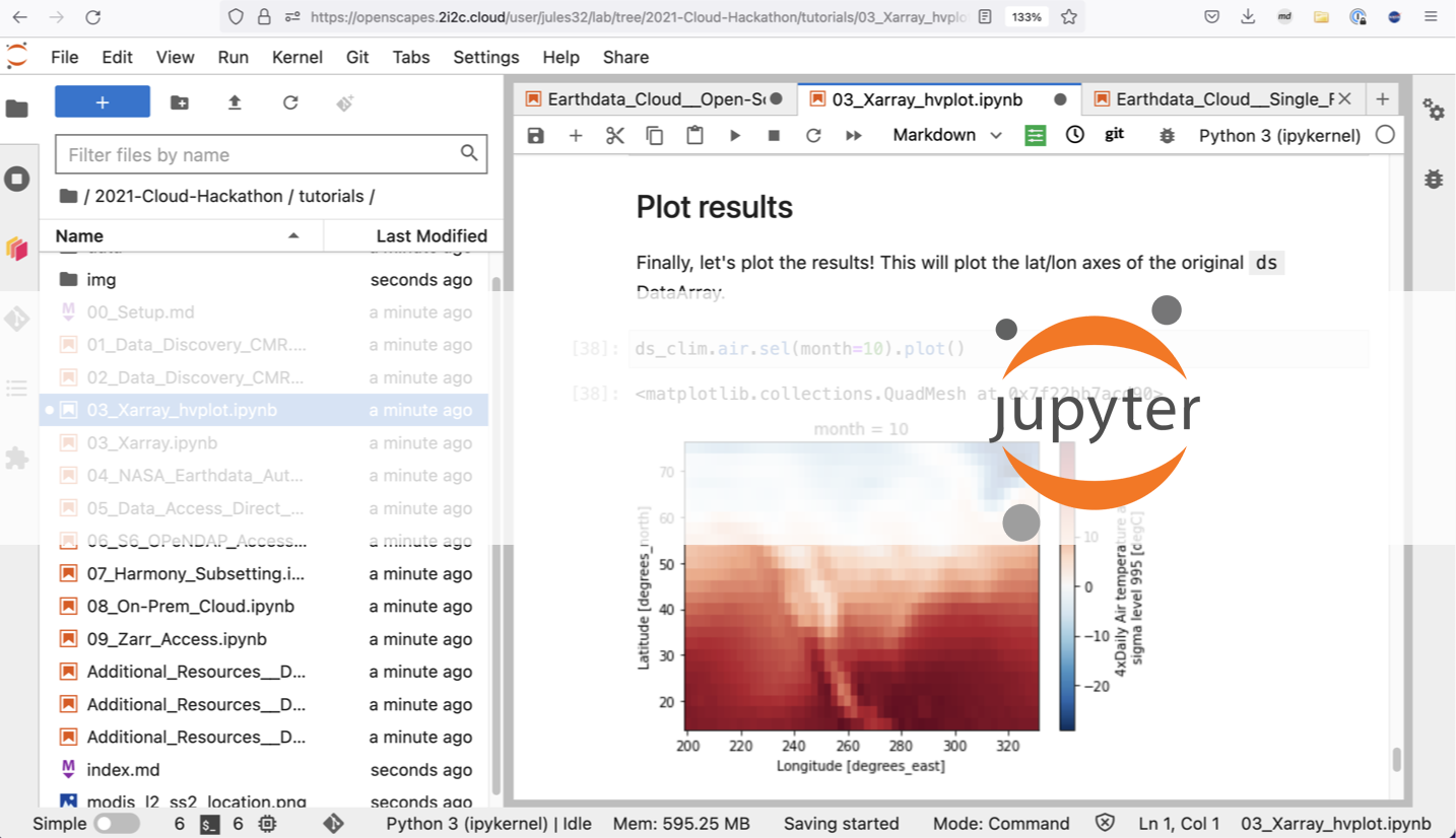 Screenshot of Jupyter Lab